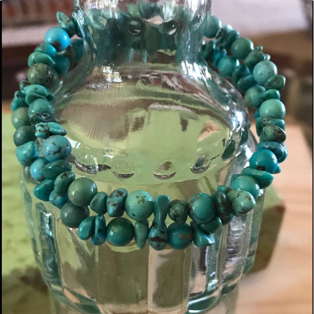 2 Turquoise Stretch Bracelets
